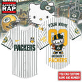 Green Bay Packers NFL Kitty Game Day Custom Baseball Jersey Shirt