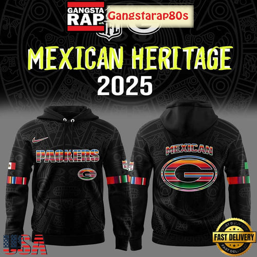 Green Bay Packers NFL Mexican Heritage 2025 All Over Print Hoodie