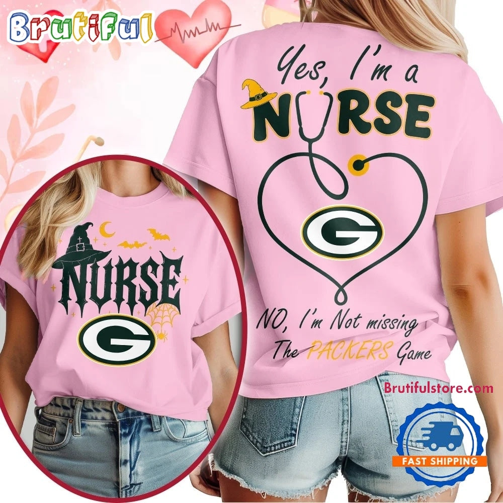 Green Bay Packers NFL Night Shift Never Misses Game Day Halloween Nurse Unisex 3D Shirt