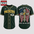Green Bay Packers NFL Stand For The Flag Kneel For The Cross Baseball Jersey Shirt