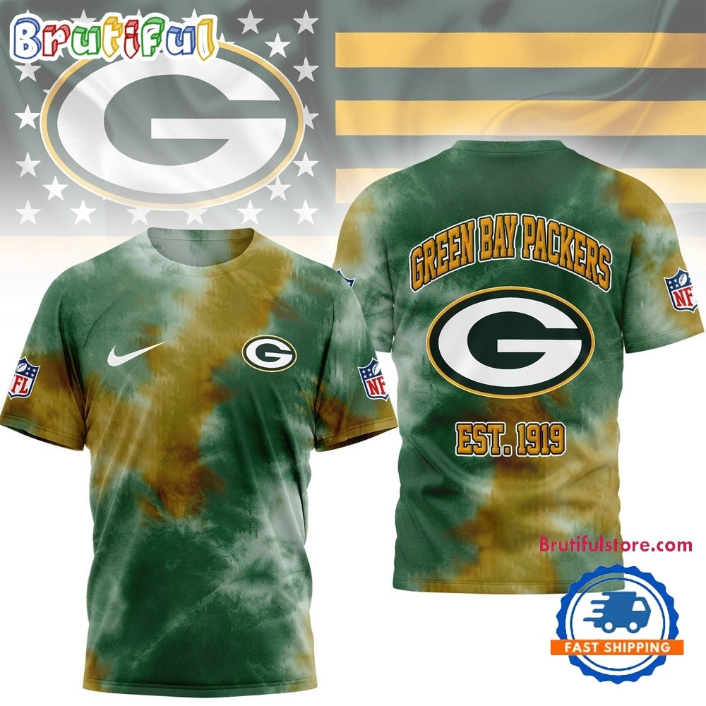 Green Bay Packers NFL Sunday Legends Tie Dye 3D Shirt