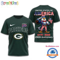 Green Bay Packers NFL United States of American 250th Anniversary 3D T Shirt