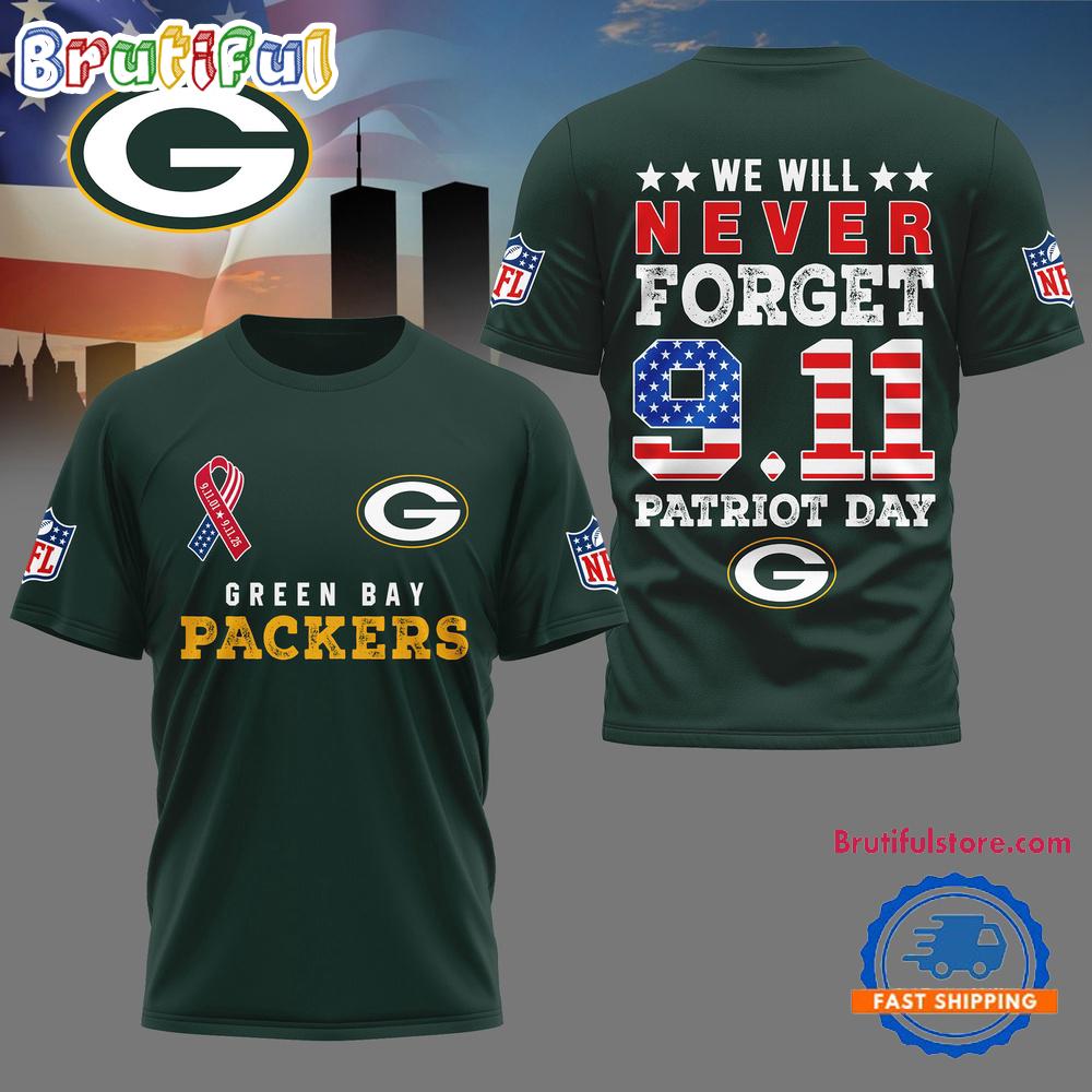 Green Bay Packers NFL We Will Never Forget 9 11 Patriot Day Limited 3D Shirt