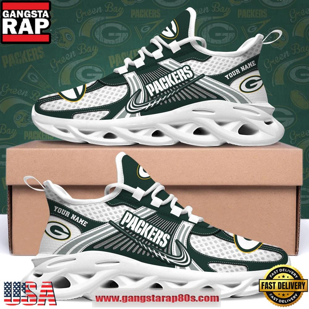 Green Bay Packers Custom Name Clunky Sneaker Max Soul Shoes