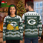 Green Bay Packers Snoopy And Woodstock Winter Coats Ugly Christmas Sweater