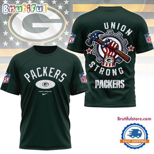 Green Bay Packers Union Strong Labor Day All Over Print Shirt