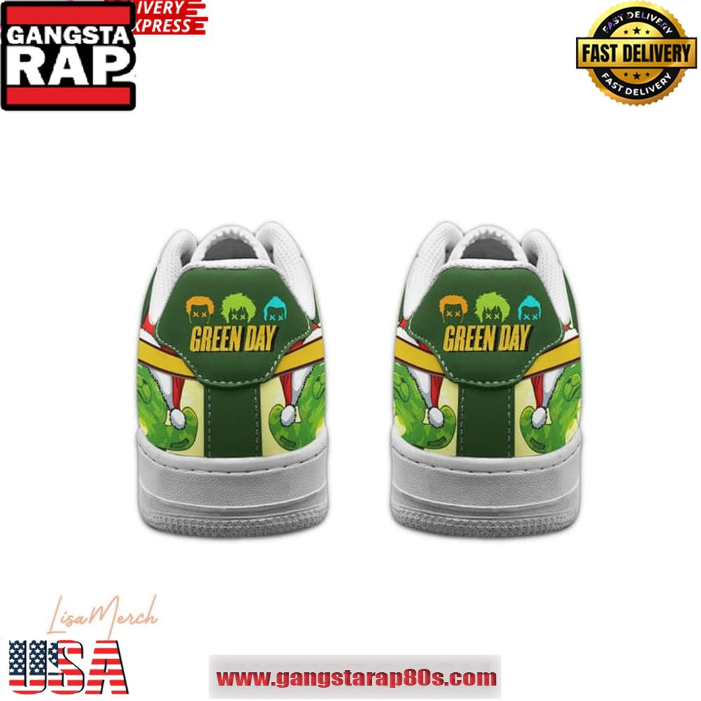 Green Day Merry Christmas Limited Edition Air Force 1 Running Sneakers Shoes