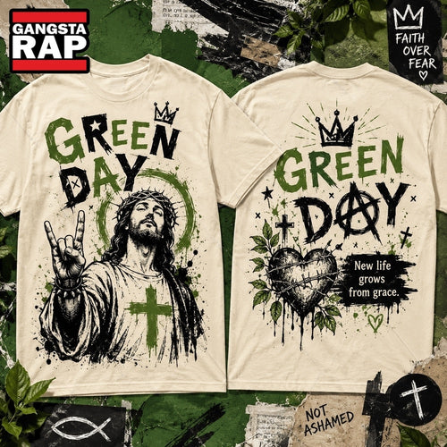Green Day New Life Grows From Grace Jesus 3D Shirt Hoodie T-Shirt