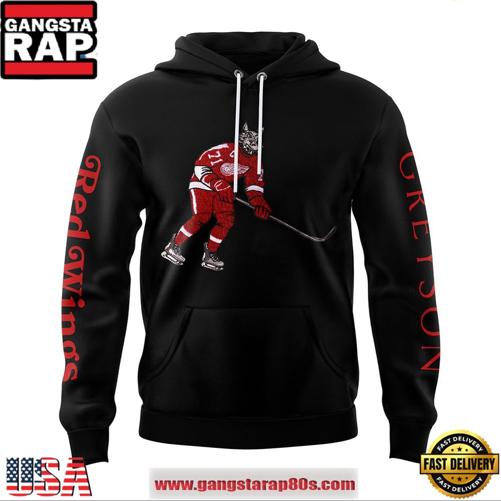 Greyson x Detroit Red Wings Special Edition Black All Over Print Hoodie
