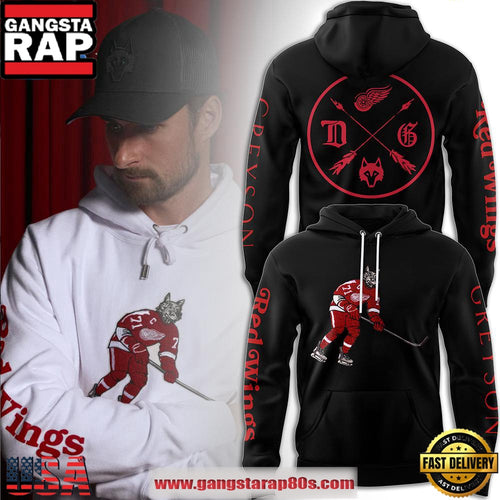Greyson x Detroit Red Wings Special Edition Black All Over Print Hoodie