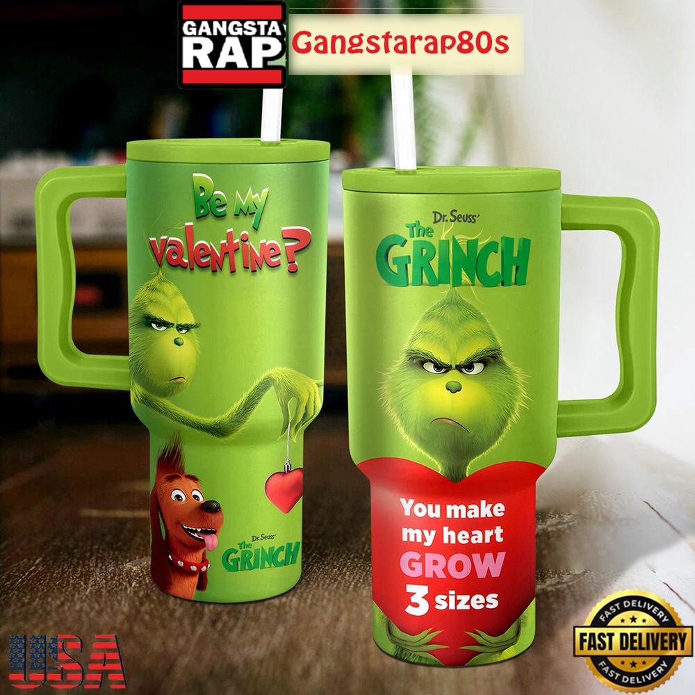 Grinch Be My Valentine Tumbler Cup 40oz