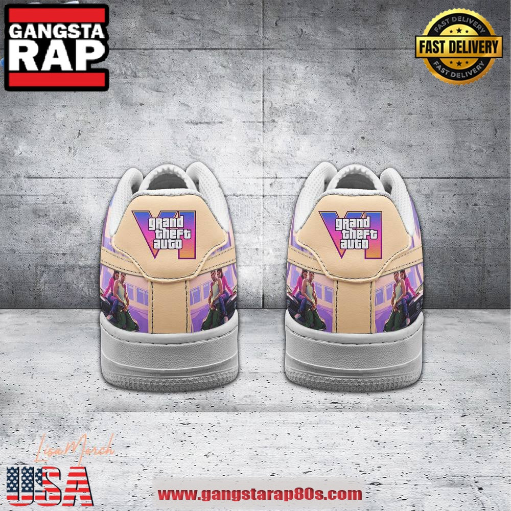 GTA 6 Rockstar Game Limited Edition Air Force 1 Running Sneakers Shoes