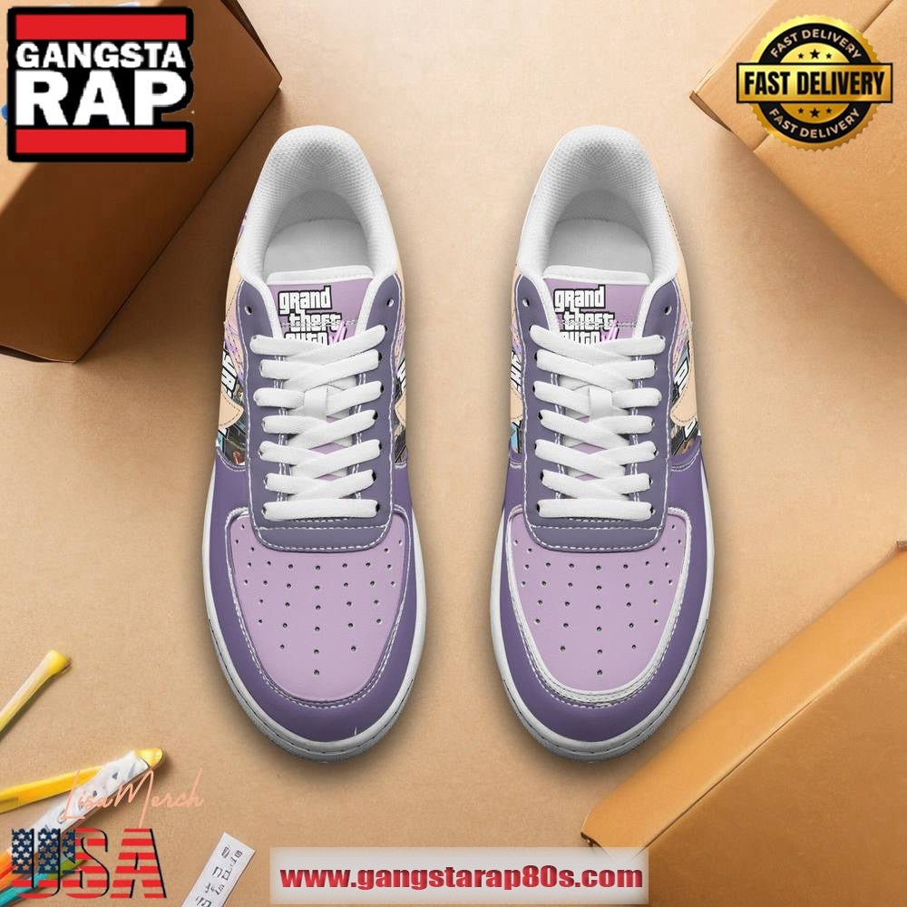 GTA 6 Rockstar Game Limited Edition Air Force 1 Running Sneakers Shoes