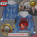 Gun N Rose Rock Band Hooded Limited Edition Denim Jacket