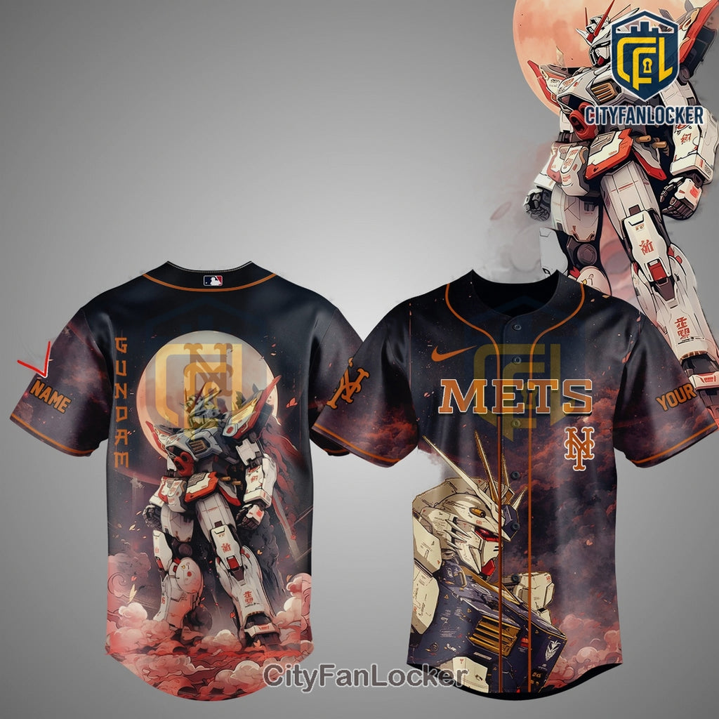 Gundam x Mets Fan Apparel Baseball Jersey