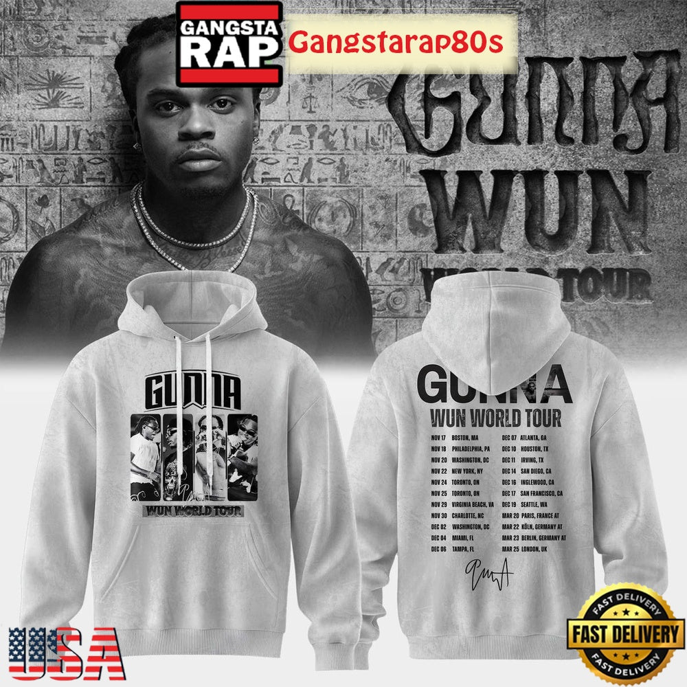 Gunna Wun World Tour 2025 Limited Edition Unisex Hoodie