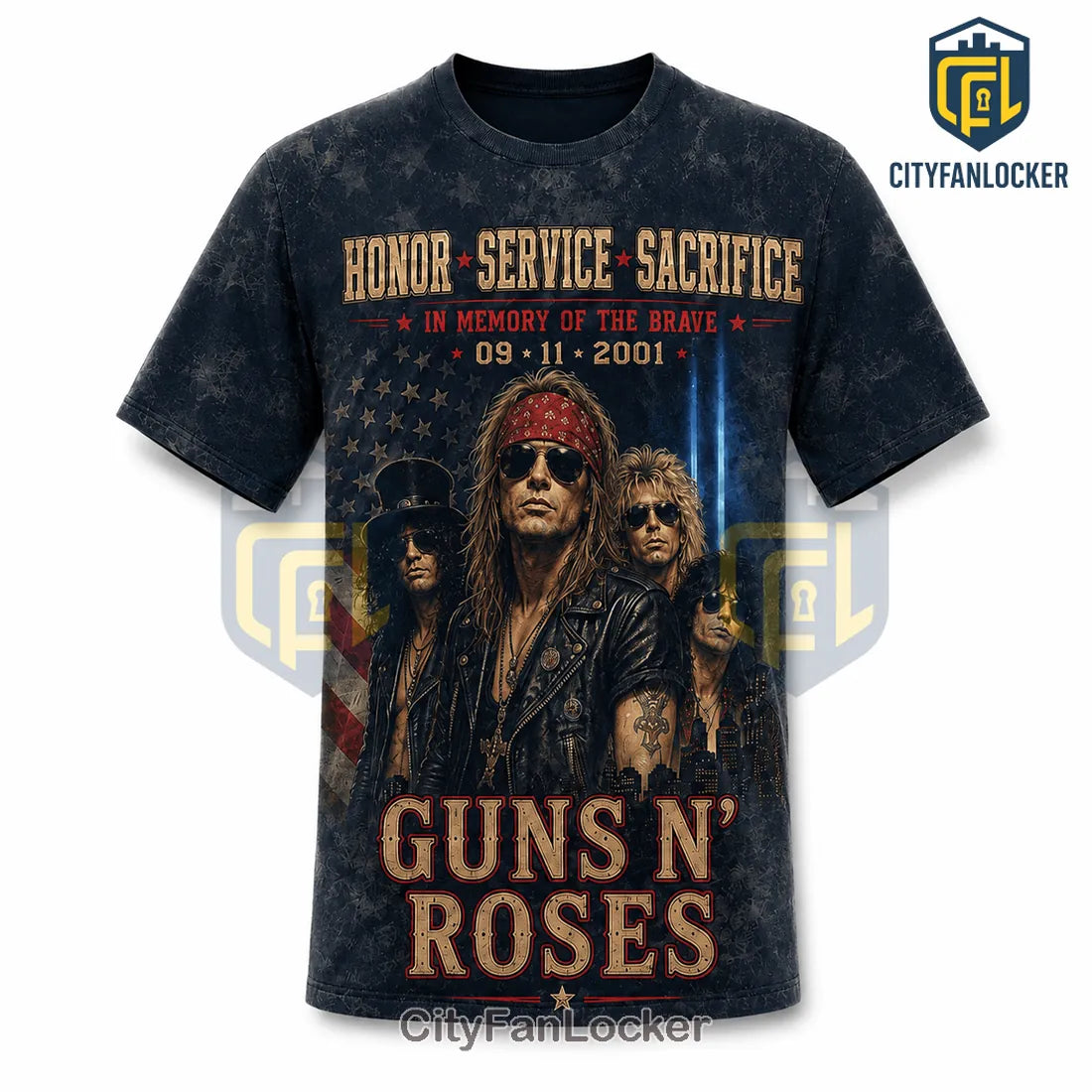 Guns N’ Roses 9/11 Tribute Never Forgotten T-Shirt