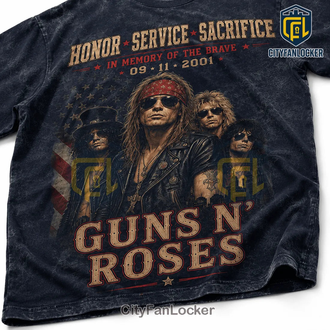 Guns N’ Roses 9/11 Tribute Never Forgotten T-Shirt