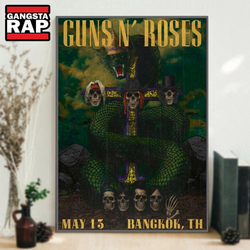 Guns N’ Roses At Thunder Dome In Bangkok, TH On May 13 2025 Tour Poster Canvas Art