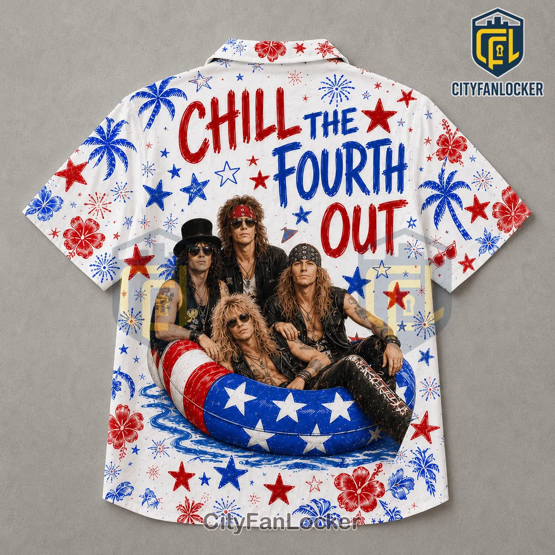 Guns N’ Roses Chill Fourth of July 2026 Hawaiian Shirt