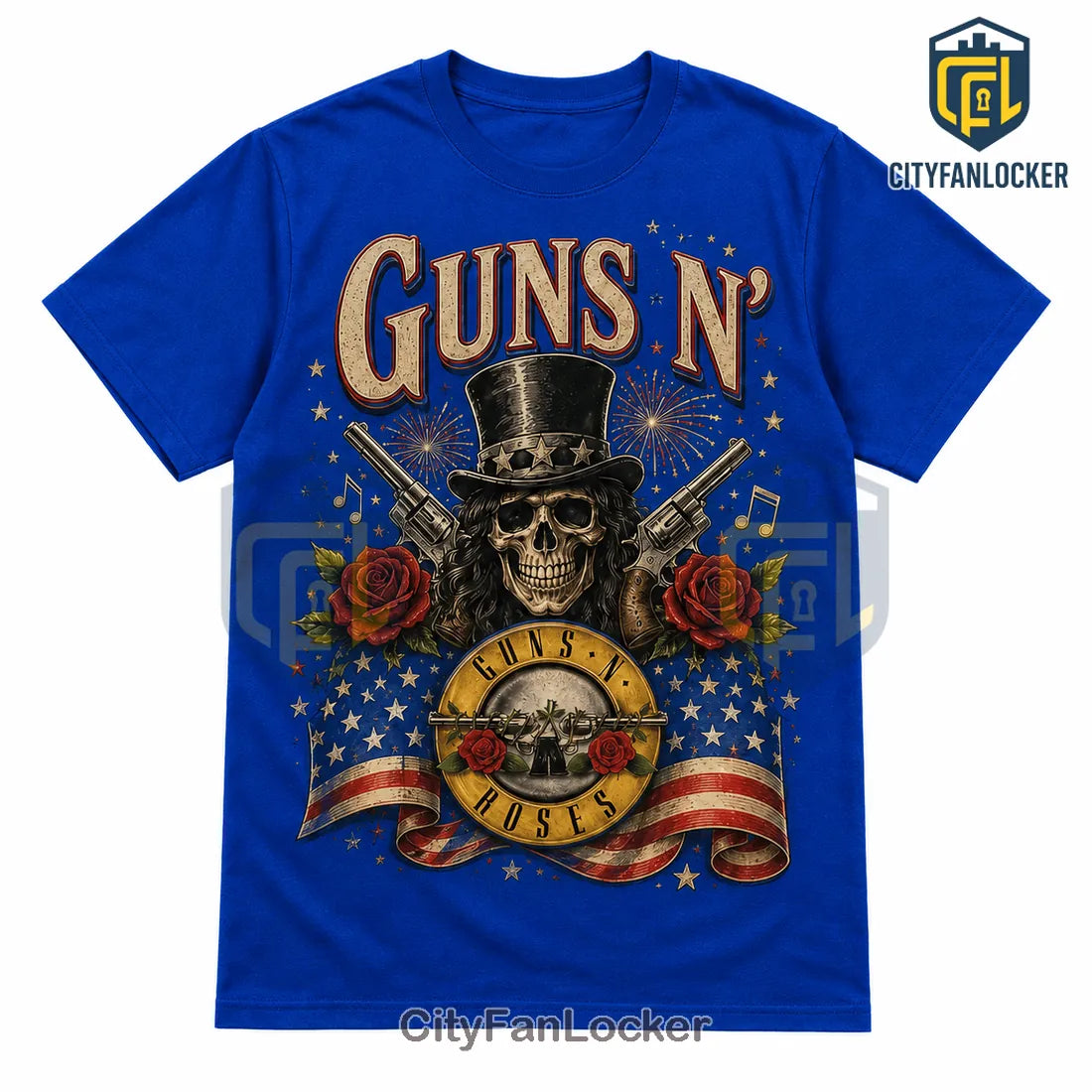 Guns N Roses Patriotic Slash Rock Band 2026 Crewneck T-Shirt
