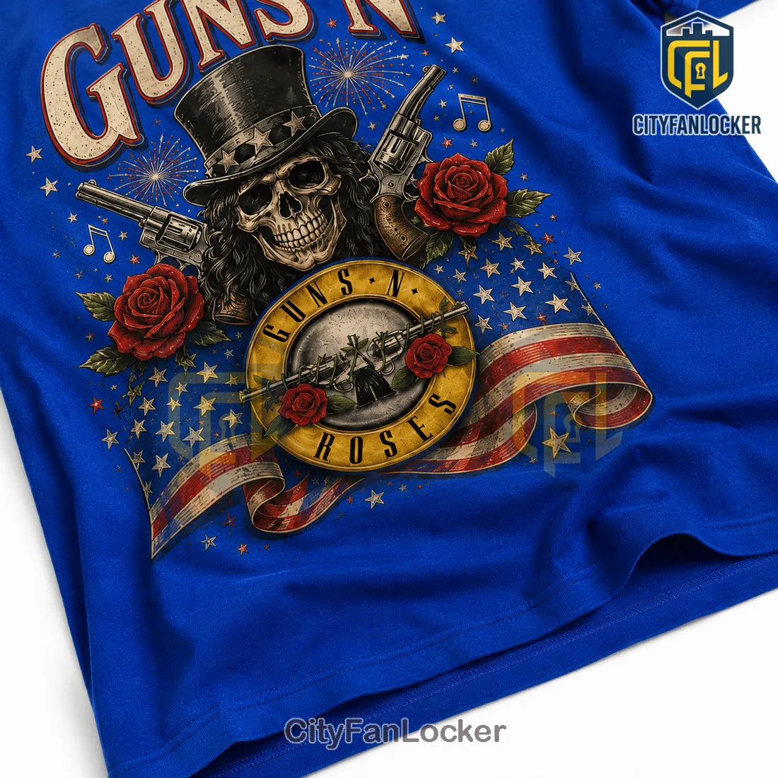 Guns N Roses Patriotic Slash Rock Band 2026 Crewneck T-Shirt