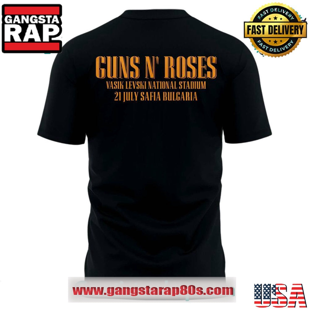 Guns N Roses World Tour to Bulgaria 2025 T-Shirt