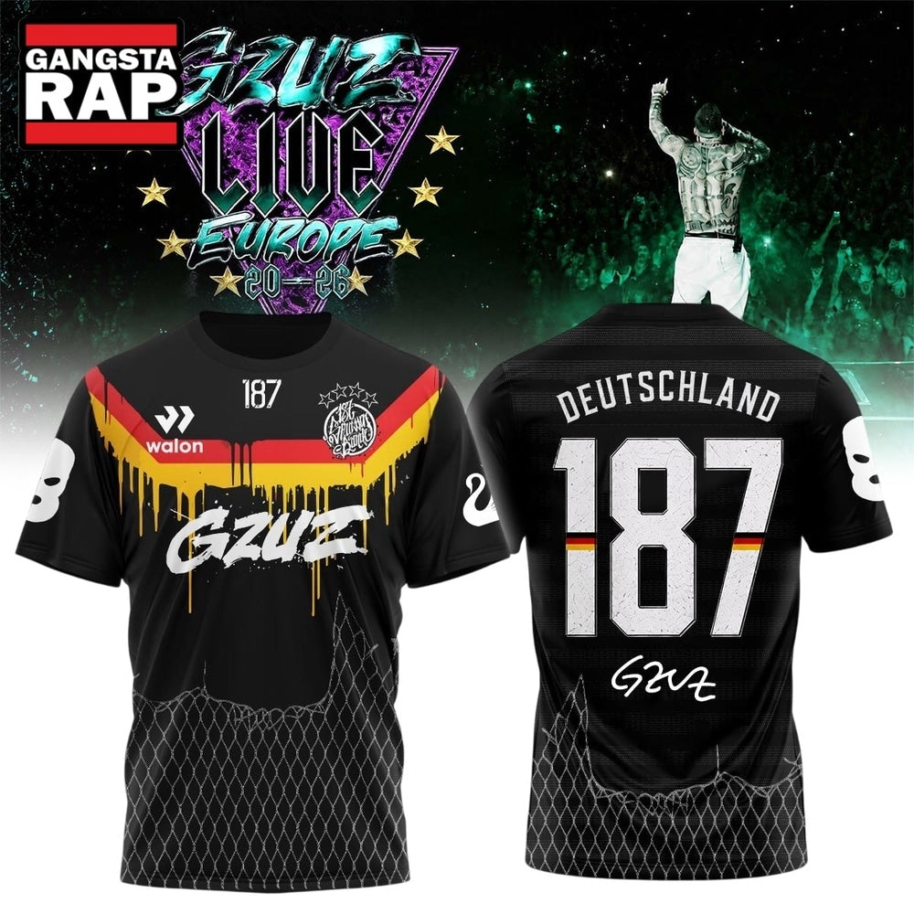 GZUZ LIVE EUROPE TOUR 2026 Signed 3D Shirt Hoodie T-Shirt