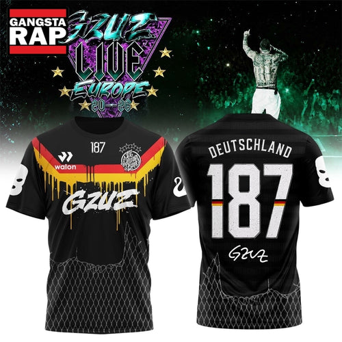 GZUZ LIVE EUROPE TOUR 2026 Signed 3D Shirt Hoodie T-Shirt