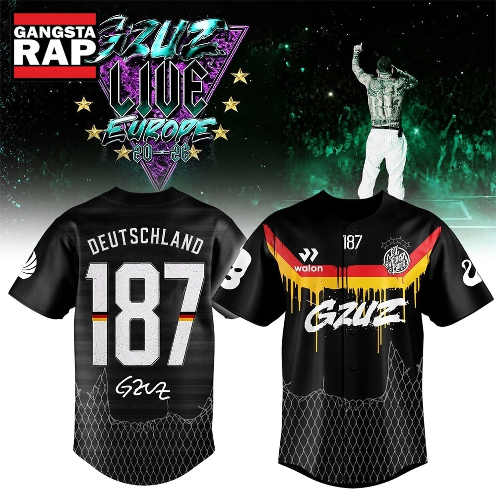 GZUZ LIVE EUROPE TOUR 2026 Signed Baseball Jersey