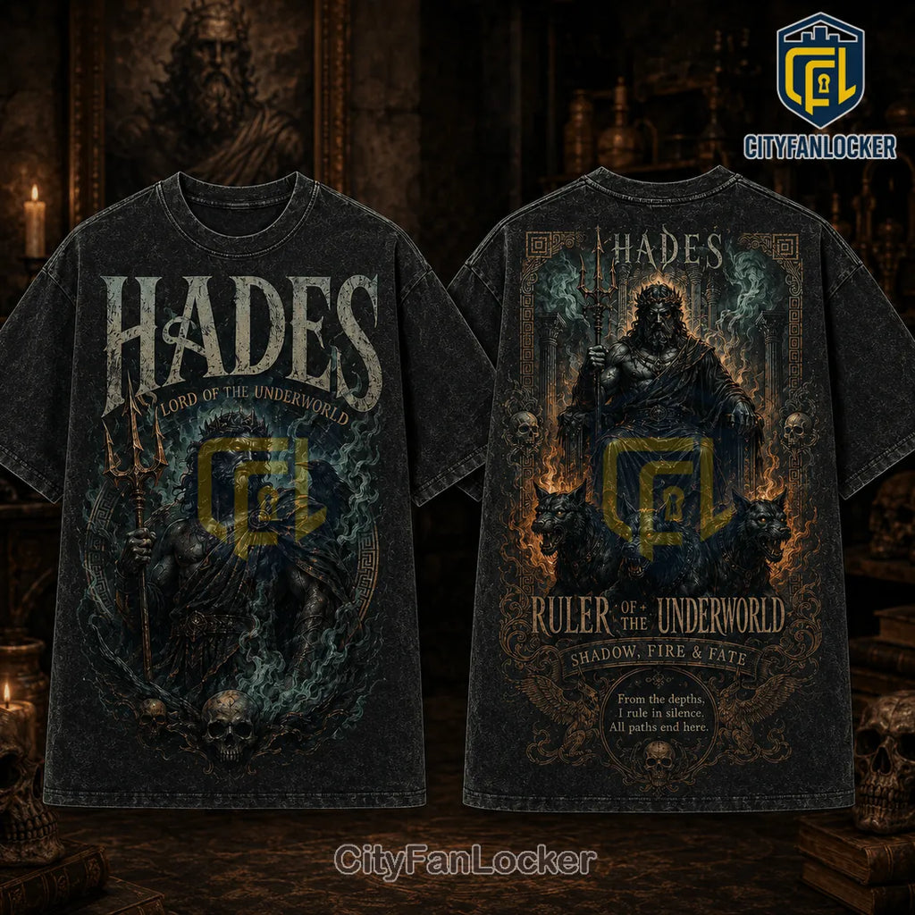 Hades God of the Underworld Ceramic Black T-Shirt
