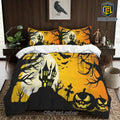 Halloween Haunted House Pumpkin Bedding Set