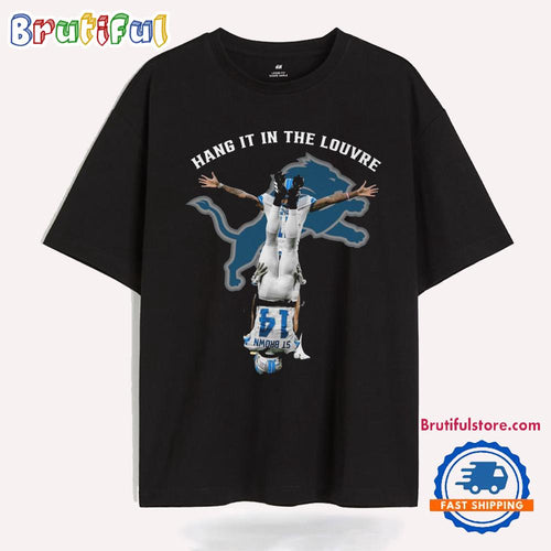 Hang It In The Louvre St Brown Detroit Lions T Shirt