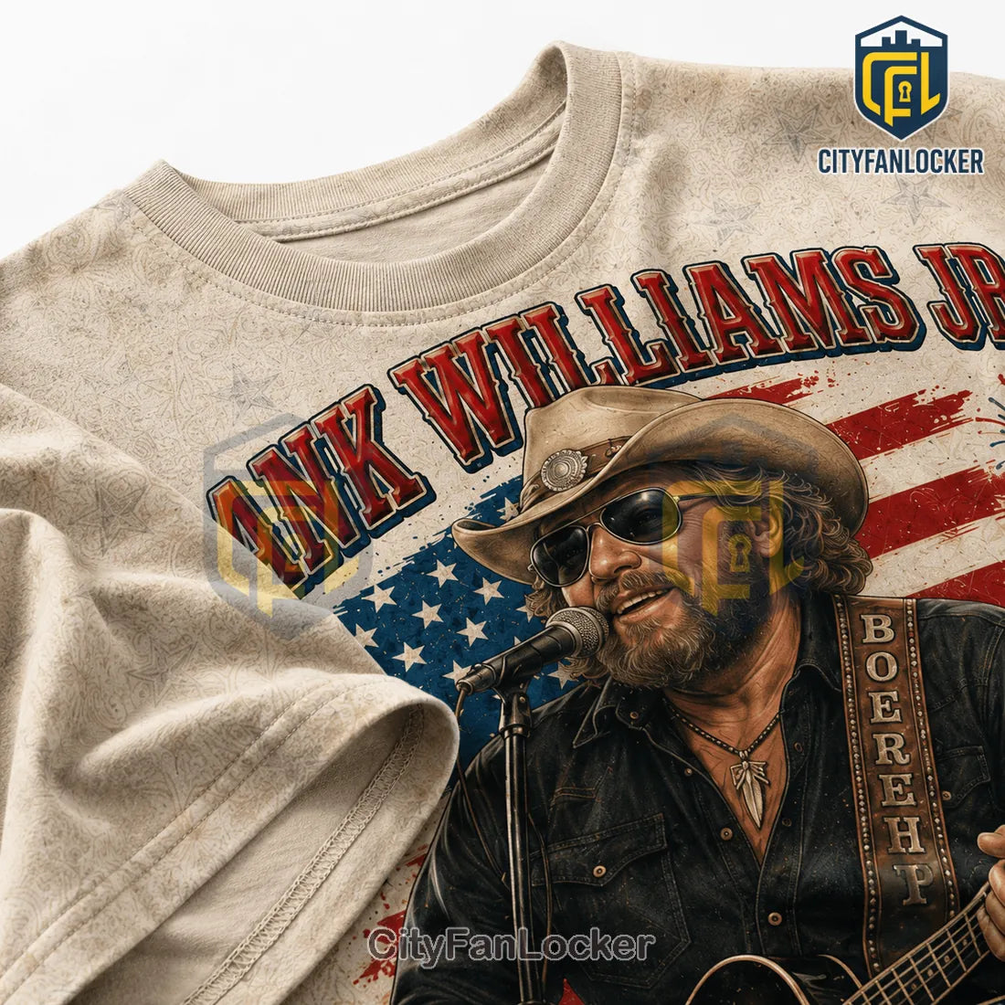 Hank Williams Jr. America 250 Commemorative Anniversary T-Shirt