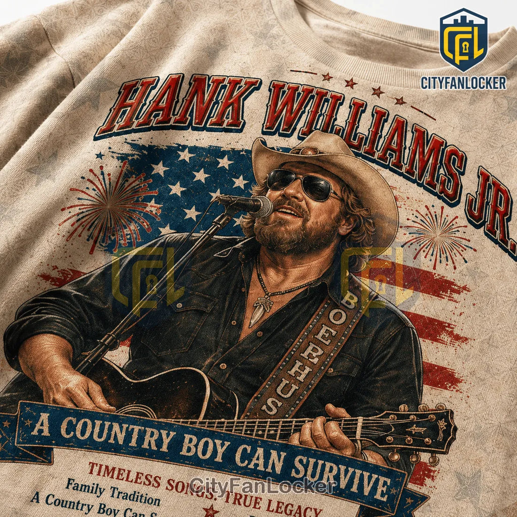 Hank Williams Jr. America 250 Commemorative Anniversary T-Shirt