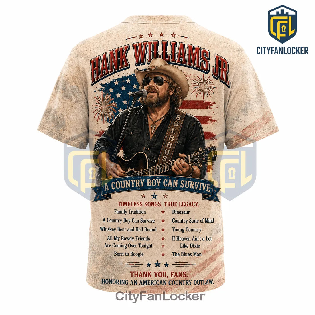 Hank Williams Jr. America 250 Commemorative Anniversary T-Shirt