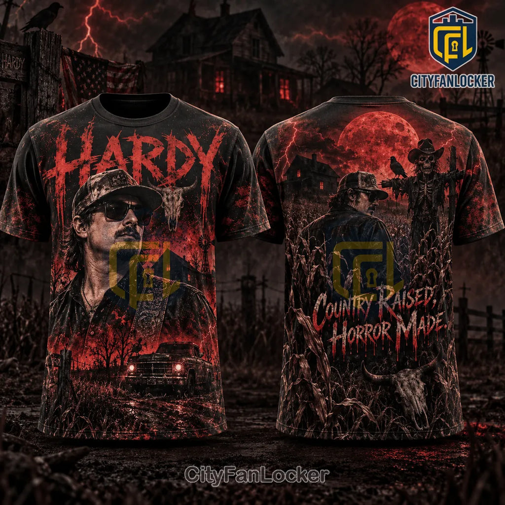 Hardy Country Raised Horror Red Shirt