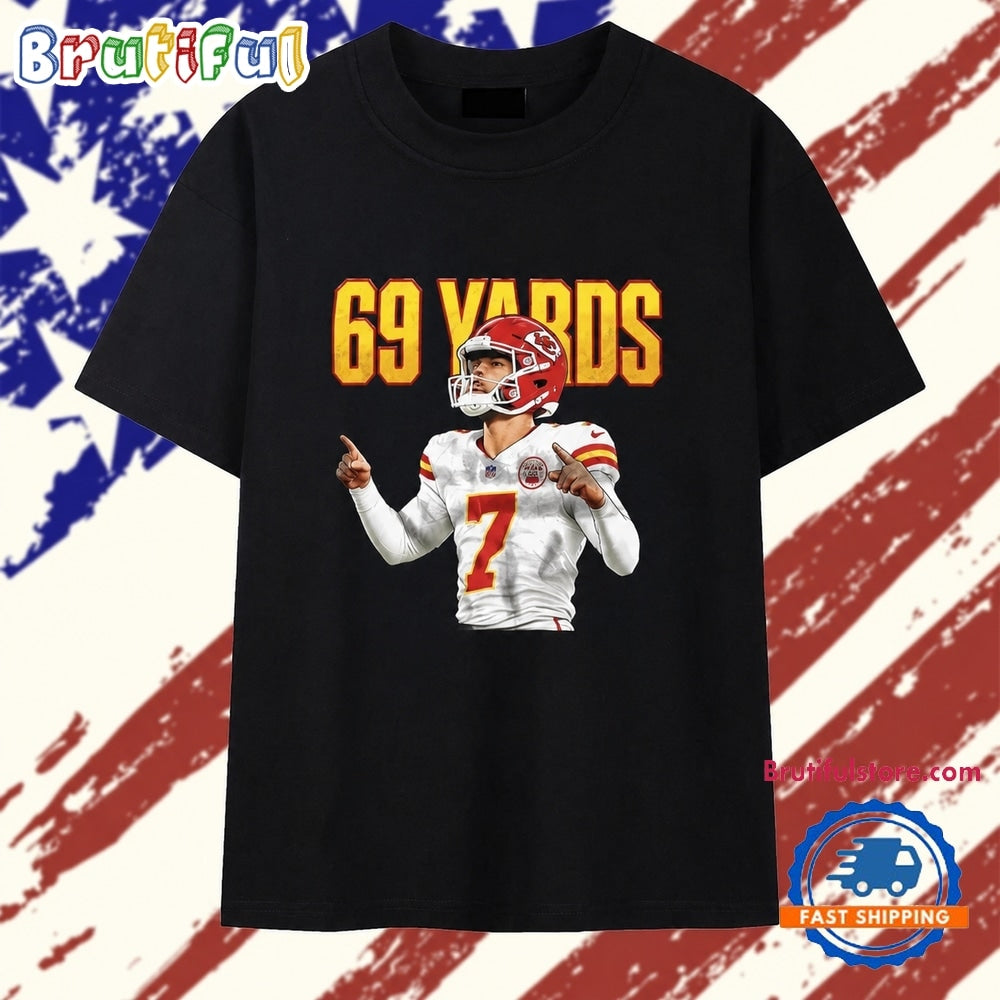 Harrison Butker 7 Kansas City Chiefs NFL 69 Yard T Shirt