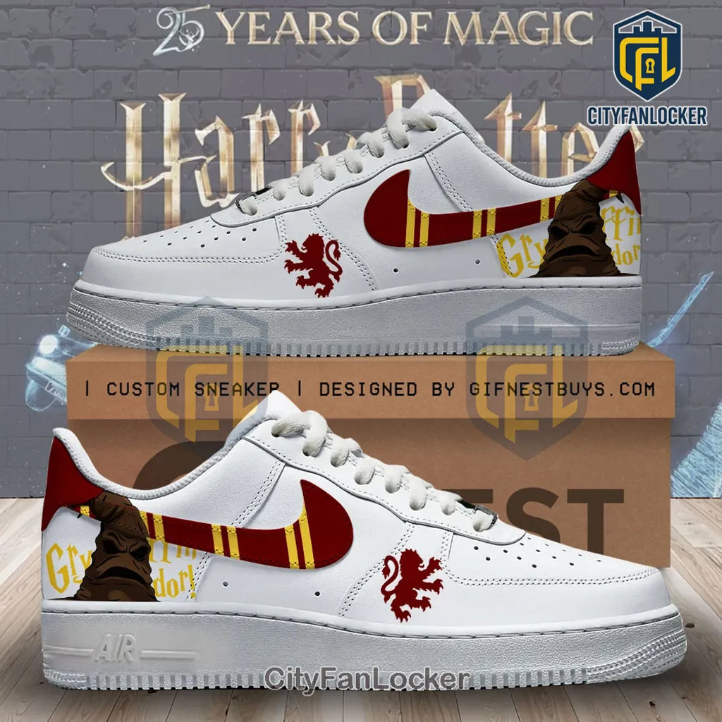 Harry Potter Gryffindor Custom White Air Force 1 Sneakers