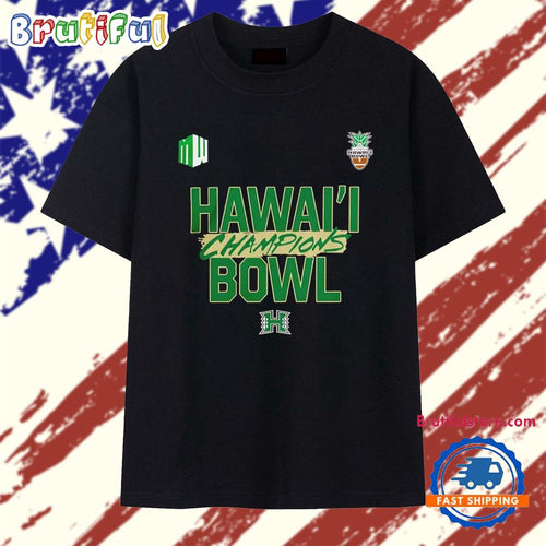 Hawaii Rainbow Warriors 2025 Hawaii Bowl Champions logo T Shirt