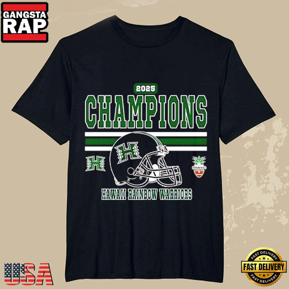 Hawaii Rainbow Warriors 2025 Hawai’i Bowl Champions T Shirt