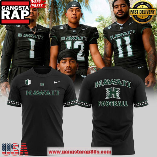 Hawaii Rainbow Warriors football New Uniforms 3D T-Shirt