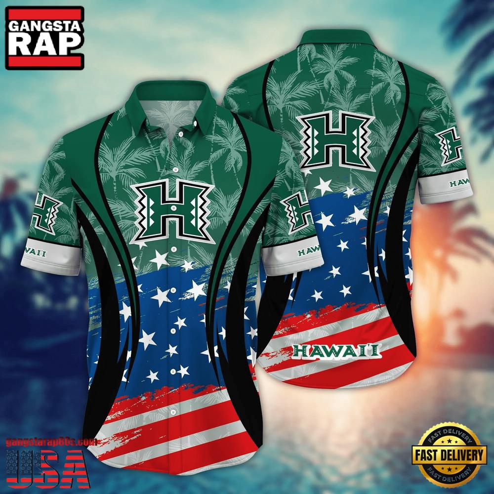 MLB Hawaii Rainbow Warriors Team Logo Hot Summer Aloha Hawaiian Shirt
