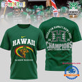 Hawaii Rainbow Warriors NCAA 2025 Hawaii Bowl Champions 3D Shirt