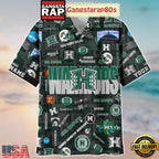 Hawaii Rainbow Warriors Solgan Go Bows True Fan Spirit Custom Name Aloha Hawaiian Shirt