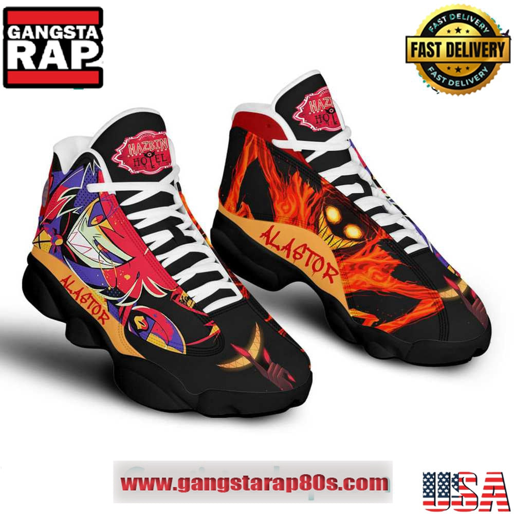 Hazbin Hotel Alastor Air Jordan 13 Sneakers Shoess