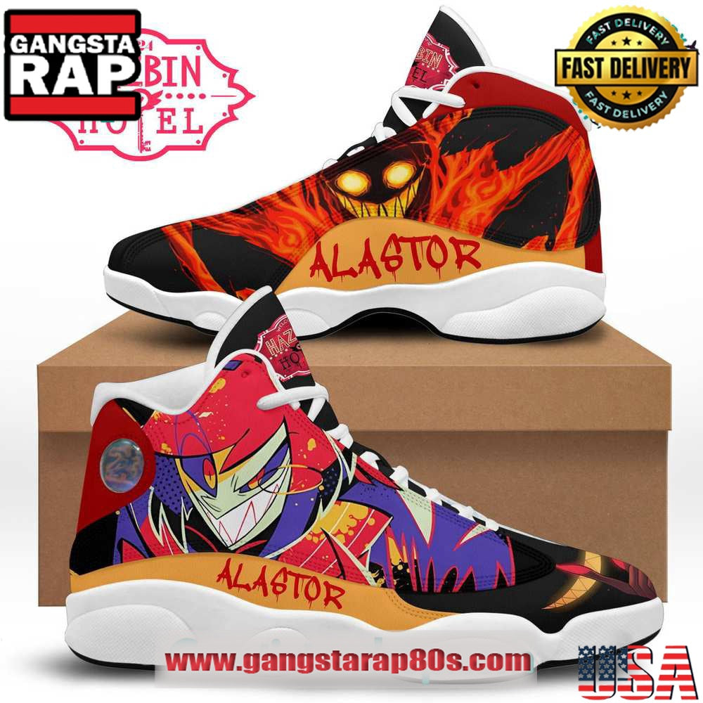 Hazbin Hotel Alastor Air Jordan 13 Sneakers Shoess
