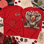 Heart Band Vintage Winged Heart Shirt