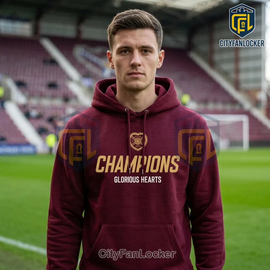 Heart of Midlothian Women 2026 SWPL Champions Maroon Pullover Hoodie