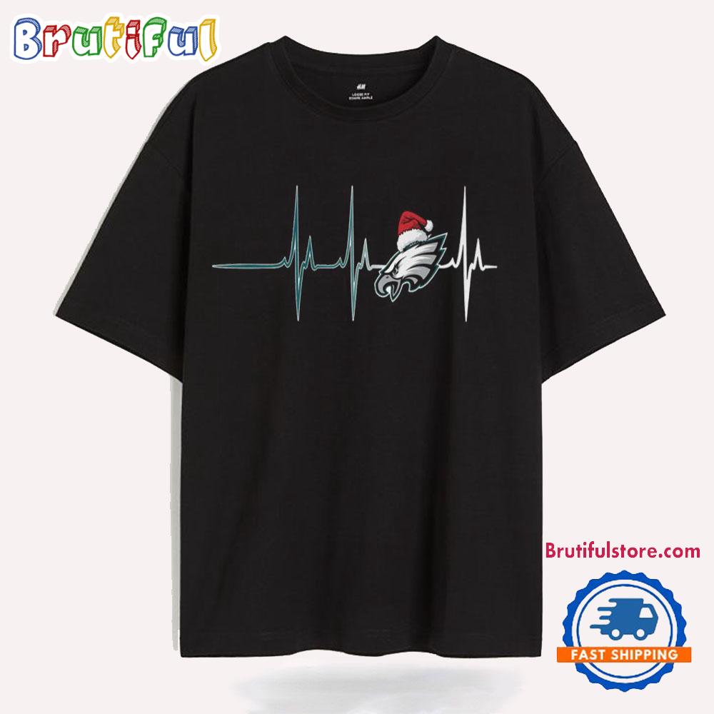 Heartbeat Christmas Philadelphia Eagles T Shirt